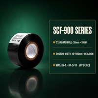Ruban d'encre pour marquage à chaud 35mm 100m 122m en PET pour l'emballage plastique, compatible avec les machines de codage générales