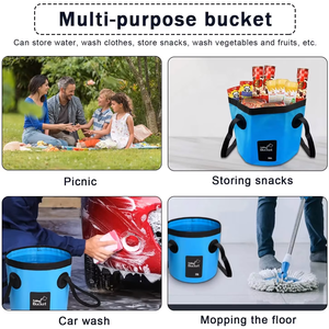 20L <span class=keywords><strong>5</strong></span> <span class=keywords><strong>gallon</strong></span> <span class=keywords><strong>container</strong></span> ráp gấp xô nước rửa di động lưu vực cho du lịch ngoài trời cắm trại câu cá làm vườn - Product Image 6