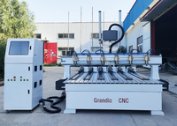 Machine CNC à 6 broches, routeur de sculpture sur bois à 4 axes avec têtes rotatives multiples