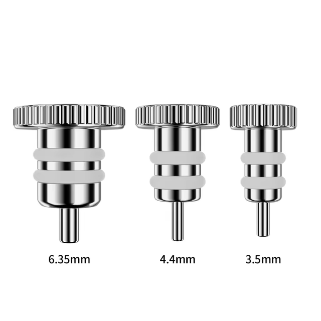 3 Kinds Stainless Steel Audio Dust Plugs, Port Protectors for 3.5mm 4.4mm 6.35mm Jacks Fits For-HiFi Players
