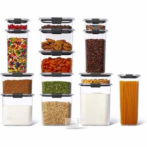 Ensemble de boîtes de conservation hermétiques grand format pour garde-manger, pour céréales, farine, sucre, boîtes en plastique transparentes empilables - Product Image 1