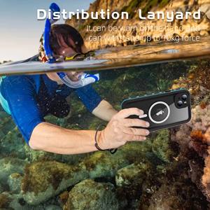 Étui de téléphone étanche pour Iphone 15 Plus étui de téléphone à anneau magnétique étui de téléphone de charge sans fil transparent - Product Image 4