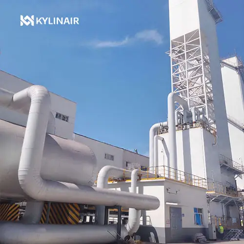 Gaz üretim ekipmanları Asu hava ayırma tesisi sıvılaşma Lng bitki sıvı doğal gaz % 99% saflık