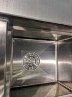 Ensemble de panneaux de porte de cuisine moderne pour barbecue, évier en acier inoxydable, crédence, armoires de cuisine extérieures modulaires