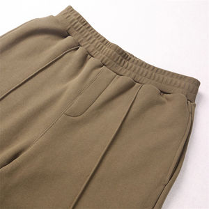 Pantalon de survêtement personnalisé de couleur unie coupe régulière pour l'hiver pantalon de survêtement à taille élastique en coton éponge français pantalon de survêtement en polyester pour hommes - Product Image 2