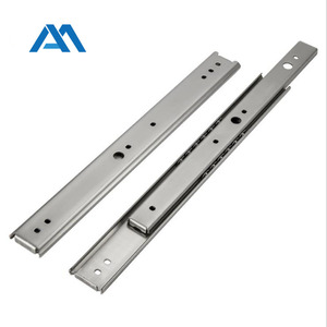 35mm 40mm 42mm 45mm mobilya aksesuarları üç bölüm yumuşak kapanış teleskopik sürgülü kanal çekmece slayt - Product Image 4