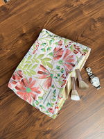 Sac de rangement portable en polyester avec fermeture éclair, style Ins, pour tuiles de mahjong, règle de déplacement et accessoires de jeu – Rangement pratique
