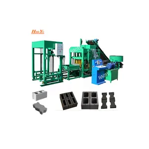 QTJ3-15 CE standard full automatic concrete cement paving stock block brick making machinery machine in middle east