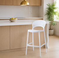 Chaise de bar haute en plastique certifiée BIFMA, vente chaude en gros d'usine, pour cuisine, restaurant, café, bar