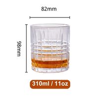 Échantillon disponible de mini verres à boisson 310ml de logo personnalisé ensemble de verres à liqueur de whisky pour la maison partie bar