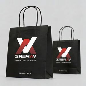 <b>Biodegradable</b> Custom Logo Printed Gift Apparel <b>Packaging</b> Tote Bag Supermarket Kraft Paper Shopping Bags for Business - Product Image 5