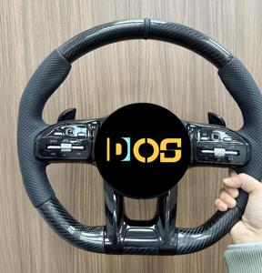 Volant en fibre de carbone DOS pour <span class=keywords><strong>Mercedes</strong></span> Benz Classe C Cla C200 G55 C300 <span class=keywords><strong>Amg</strong></span> W203 W204 W205 W211 W213 W463 S205 A45s Cla 250 - Product Image 3