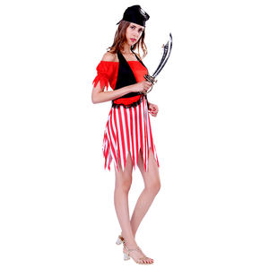 <span class=keywords><strong>Disfraz</strong></span> de Halloween para <span class=keywords><strong>mujer</strong></span>, <span class=keywords><strong>disfraz</strong></span> de pirata de carnaval caribeño con rayas rosas para <span class=keywords><strong>mujer</strong></span> - Product Image 4
