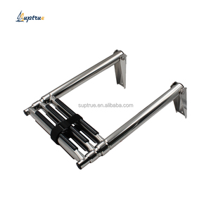 Teleskop tangga kapal laut, 2 3 4 langkah baja tahan karat tidak licin Platform lipat & tangga darurat - Product Image 2