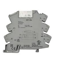 Module de relais 857-304 en stock, neuf, original allemand, 24VDC, 1 contact de commutation 6A, indicateur de statut jaune 6mm gris 857 304