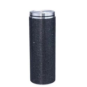 20oz Crystal Glitter Tumblers Diamond Bling Rhinestone Finishes skinny Straight Cup Stainless Steel Straw Tumbler