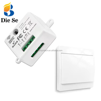 Interrupteur sans fil auto-alimenté 433 MHz RF, interrupteur cinétique sans batterie, AC 110V 220V, module relais 10A pour appareils électroménagers LED