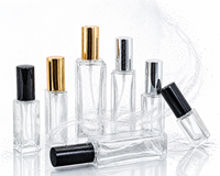Vente en gros de vaporisateur de parfum en verre de 5ml 10ml 20ml flacon pulvérisateur cosmétique de 1oz en or et argent transparent flacon d'emballage cosmétique de 8ml