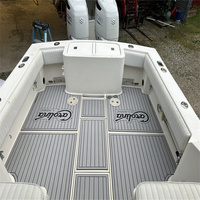 Tapis de pont en mousse EVA imitation teck pour bateau Carolina Classic 25 Cockpit Pad 2001, style SeaDek MarineMat Gatorstep, auto-adhésif