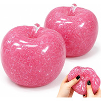 Jouet anti-stress vert en TPR, en forme de pomme, malléable, à rebond lent, décor de bureau, cadeau fidget