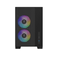 Boîtier PC de jeu MATX TG Glass Sideboard avec support d'alimentation avant