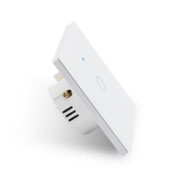 Smart Life Tuya App Control Wifi Interrupteur d'éclairage EU 86mm 1/2/3 gang Panneau d'écran tactile en verre Wi-Fi Applique murale Interrupteurs intelligents