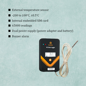 Enregistreur de données de température et d'humidité 4G longue portée, certifié IP67, avec alarme, pour usage industriel en entrepôt, OEM/ODM - Product Image 2