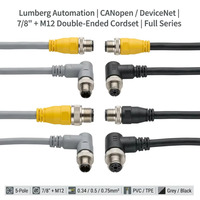Dây cáp hai đầu Lumberg Automation 7/8" + M12 CANopen DeviceNet 5 cực thẳng góc cạnh PVC TPE, hàng có sẵn tại Trung Quốc, hỗ trợ chuyên gia