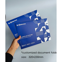 Porte-documents en carton blanc sur mesure OEM, impression offset couleur, pour le rangement de contrats et d'appels d'offres