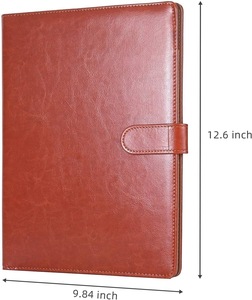 A4 PU Leather Padfolio Folder With <strong>Clipboard</strong> Custom Embossed Logo Document File Folder Notebook Holder Portfolio