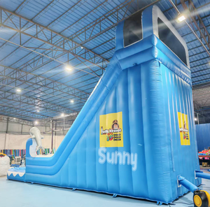 Castillo Inflable Acuático Comercial Azul con Tobogán y Piscina <span class=keywords><strong>para</strong></span> Fiestas al Aire Libre, <span class=keywords><strong>Alquiler</strong></span> <span class=keywords><strong>para</strong></span> Eventos - Product Image 4