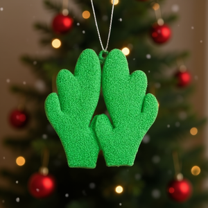 Ornement de bois de cerf de Noël Ilan 5x10mm vert 2 pièces pour décoration de fêtes - Product Image 2