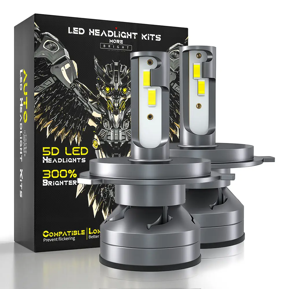 DXZ H4/9003/HB2 12000lm Car LED Headlight Bulbs Conversion Kit High/Low Beam Light CSP 6500K AUTO Headlamp Lighting system