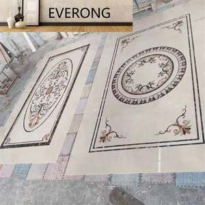 Barato cuchillo de agua de alta calidad <span class=keywords><strong>parquet</strong></span> piedra Natural rectángulo Waterjet medallón mármol suelo diseño piedra medallón - Product Image 2
