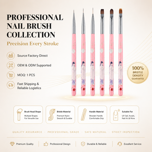 Multifunctional Metal Handle Liner Nail Art Brush Soft Nylon Anti Shedding for UV Gel Patterns - Product Image 1
