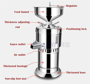 Thương mại bơ đậu phộng máy 220V 800W hồ trăn mè dán máy làm điện bơ đậu phộng Máy mài - Product Image 5