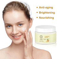 Crème pour le visage hydratante et blanchissante pour les soins de la peau de marque privée Crème pour le visage au curcuma éclaircissante élimination des taches brunes pour les femmes