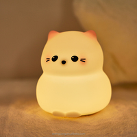 EGOGO-Veilleuse LED moderne et mignonne avec chat, mini lampe de chambre d'enfant, pour décoration de chambre d'enfant, veilleuse pour bébé