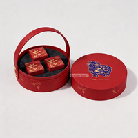 Emballage cadeau personnalisé pour les friandises du Nouvel An chinois, boîte rigide en papier alimentaire à deux pièces pour mariage