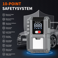 Purehood S300 Démarreur de Batterie 4-en-1 avec Pompe à Air 27000mAh Gris & Noir 4000A de Pointe Pinces Intelligentes Type-C pour Voiture et Camion