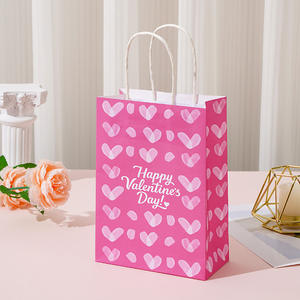 Bolsa <span class=keywords><strong>de</strong></span> mano <span class=keywords><strong>de</strong></span> San Valentín personalizada <span class=keywords><strong>de</strong></span> fábrica, bolsa <span class=keywords><strong>de</strong></span> <span class=keywords><strong>papel</strong></span> <span class=keywords><strong>Kraft</strong></span> decorada con amor rosa, <span class=keywords><strong>bolsas</strong></span> <span class=keywords><strong>de</strong></span> regalo sorpresa para niña con su propio logotipo - Product Image 5