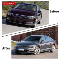 Accessoires de voiture Kit de carrosserie style R pour Volkswagen Passat B8 2015 PP Pare-chocs avant Grille Jupes latérales Diffuseur arrière Kit de carrosserie