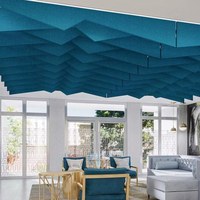 Panneaux acoustiques en coton pour plafond ignifuges Classe B pour le contrôle du son de la pépinière et les systèmes de réduction du bruit des espaces de bureau ouverts