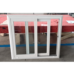 Fenêtre coulissante en PVC en verre trempé, sans grilles, avec moustiquaire, Design graphique en plastique de 4mm, Horizontal <span class=keywords><strong>moderne</strong></span> en acier inoxydable - Product Image 2