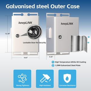 Keeplink ngoài trời thông minh hộp mạng <span class=keywords><strong>8</strong></span>-<span class=keywords><strong>Port</strong></span> Gigabit PoE chuyển đổi không được quản lý 2 SFP khe cắm 300W cung cấp điện sợi thiết bị quang - Product Image 3