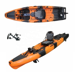 Kayak à pédales rotomoulé pour la pêche, canoë, kayak individuel en plastique rigide, 10,5 pieds, PE, canoa personnalisé, <span class=keywords><strong>kano</strong></span>, kayak à pédales de 10 pieds - Product Image 1
