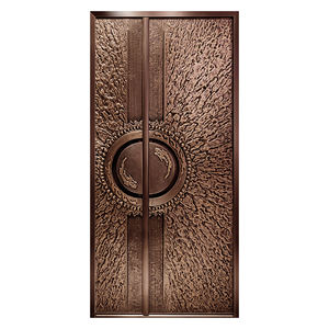 Porte principale en cuivre pur gravée à la main, symétrique, de qualité supérieure, pour bâtiments diplomatiques ou culturels - Product Image 6