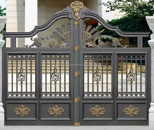 Nhà cửa sắt hiện đại an ninh cửa sắt rèn cổng sắt rèn Thiết kế Châu Âu - Product Image 4