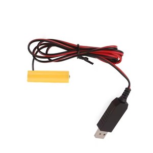 USB 5V a 1,5 V <span class=keywords><strong>LR6</strong></span> AA batería AA eliminadores de batería Cable reemplazar 1 Uds 1,5 V AA baterías para luz LED electrónica - Product Image 4