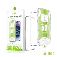 Protection d'écran en verre trempé anti-statique 5D HD Magic Glass Box ESD pour iPhone 18 Pro Max / 18 Pro, installation facile